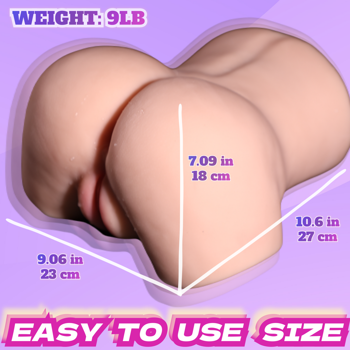 MuseLuv Retractable Double Vibration 4-Language Voice Automatic Male Masturbator, 9LB Realistic 3D Lifelike Butt Pocket Pussy Ass, Hands-Free Male Stroker Adult Sex Toy for Men