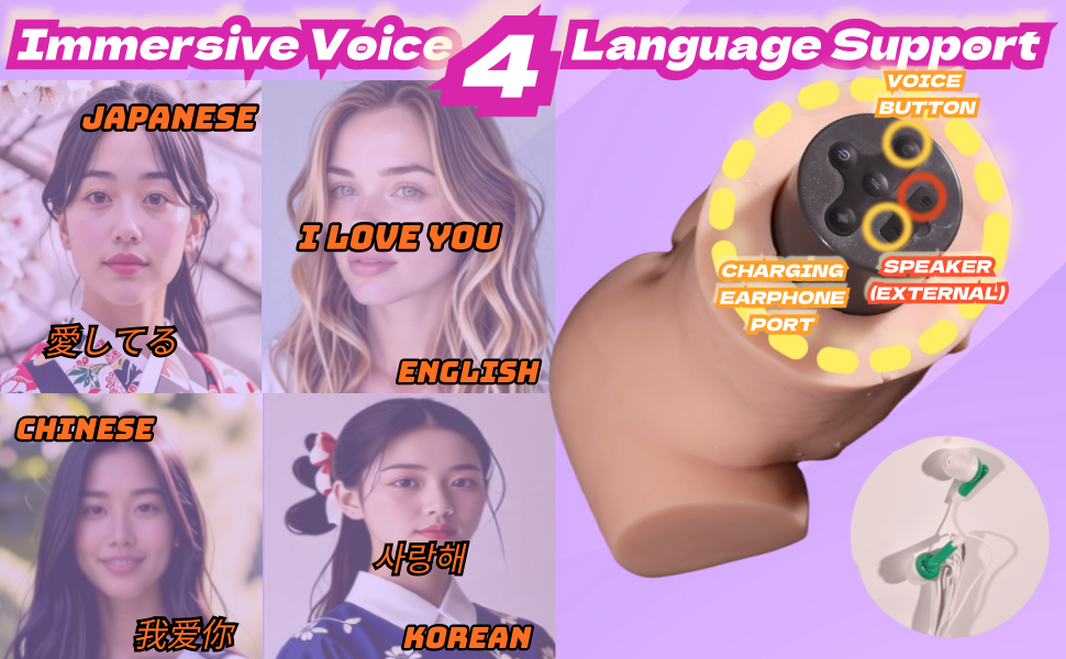 MuseLuv Retractable Double Vibration 4-Language Voice Automatic Male Masturbator, 9LB Realistic 3D Lifelike Butt Pocket Pussy Ass, Hands-Free Male Stroker Adult Sex Toy for Men