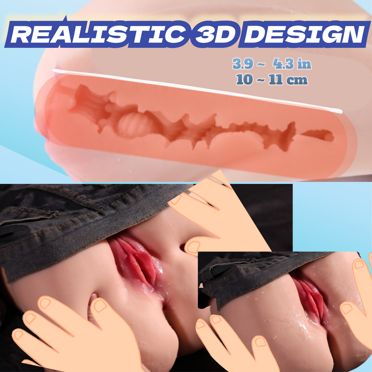 MuseLuv Retractable Double Vibration 4-Language Voice Automatic Male Masturbator, 14.33LB Realistic 3D Lifelike Butt Pocket Pussy Ass, Hands-Free Male Stroker Adult Sex Toy for Men