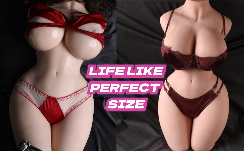 MuseLuv 38.6LB Life Sized Sex Doll New Full Size Body for Men, Big Boobs Lifelike 3in1 Realistic Female Sex Dolls Torso Big Butt with Soft Pussy Ass Masturbators Pocket Pussy Anal Breast Sex Toys