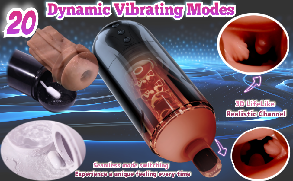 MuseLuv 20 Sucking 20 Vibration 4 Lang Voices Brown Automatic Male Masturbator Sex Toys Penis Pump for Men Upgraded Blowjob Toy Hands Free Pocket Pussy Male Stroker Adult Male Sex Toys 3D Realistic Textured